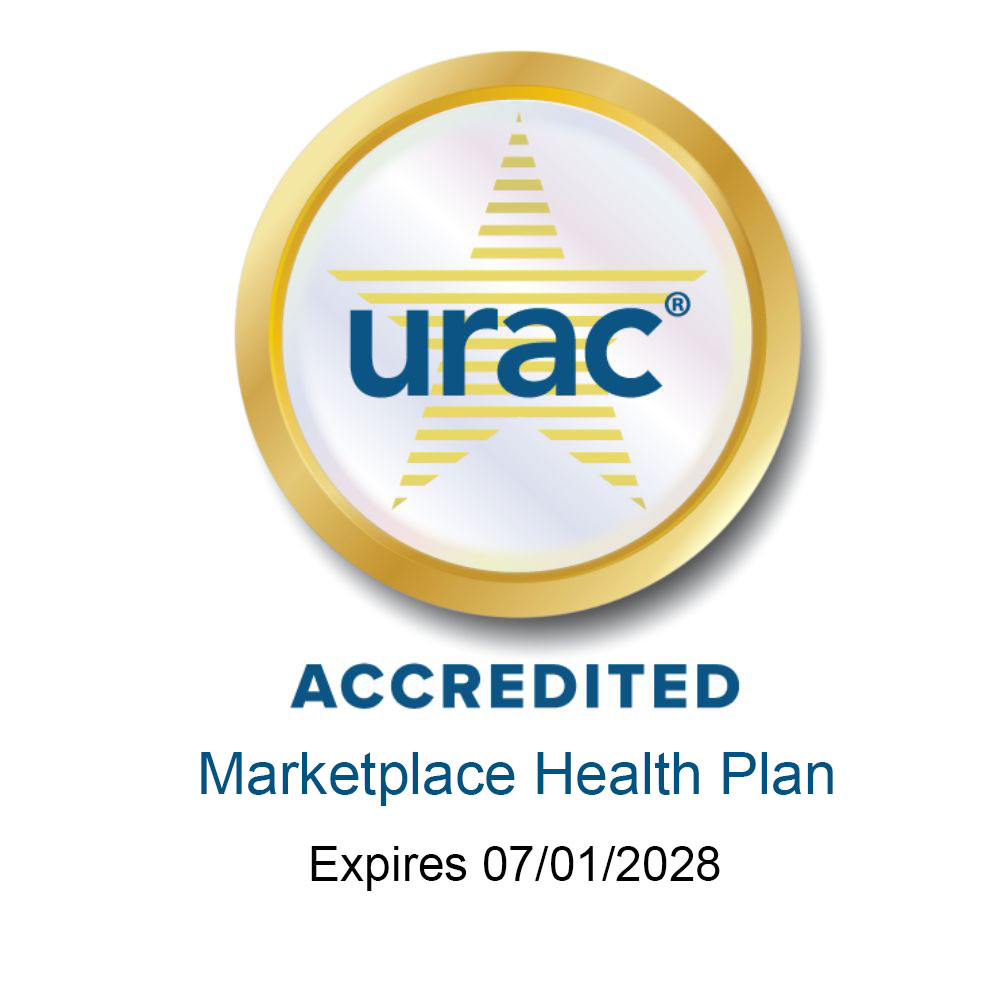 URAC Accredited Marketplace Health Plan - Expires 07/01/2028