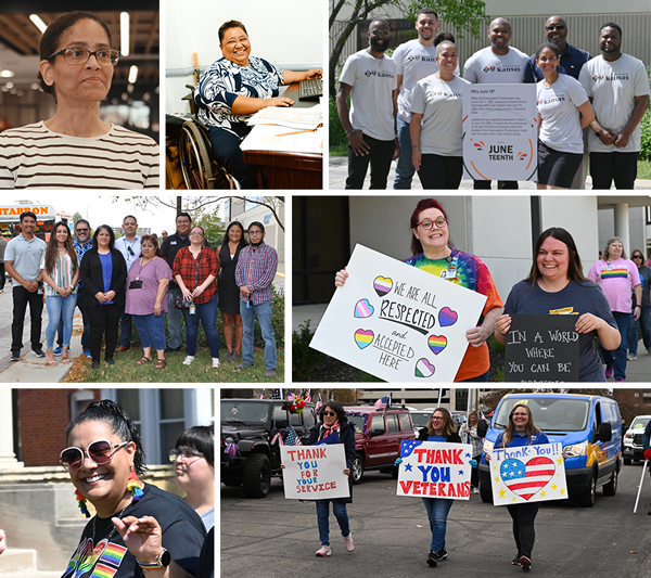 Collage of diverse individuals